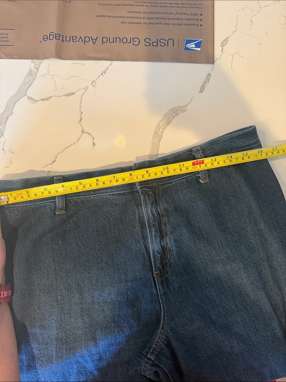 Wide Leg Women’s Jeans - Dark Blue - Picture 7 of 7